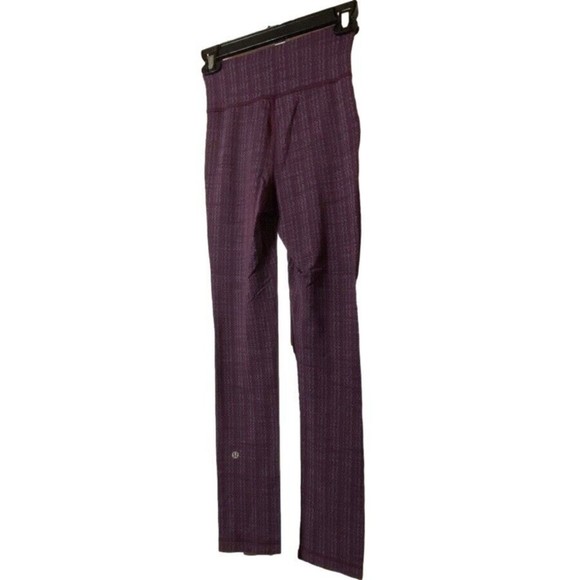 Lululemon Skinny Will Pant *Textured Ziggy Wee September Plum Sz 4 - Picture 3 of 7